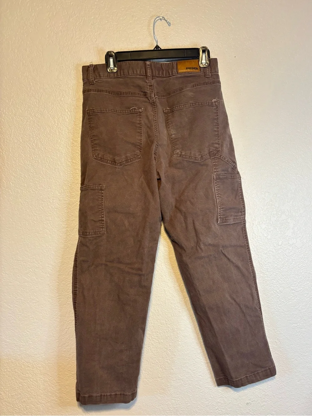 RSQ Loose Brown Pants Utility Carpenter Worker Relaxed 30x30